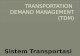 TRANSPORTATION  DEMAND MANAGEMENT (TDM)
