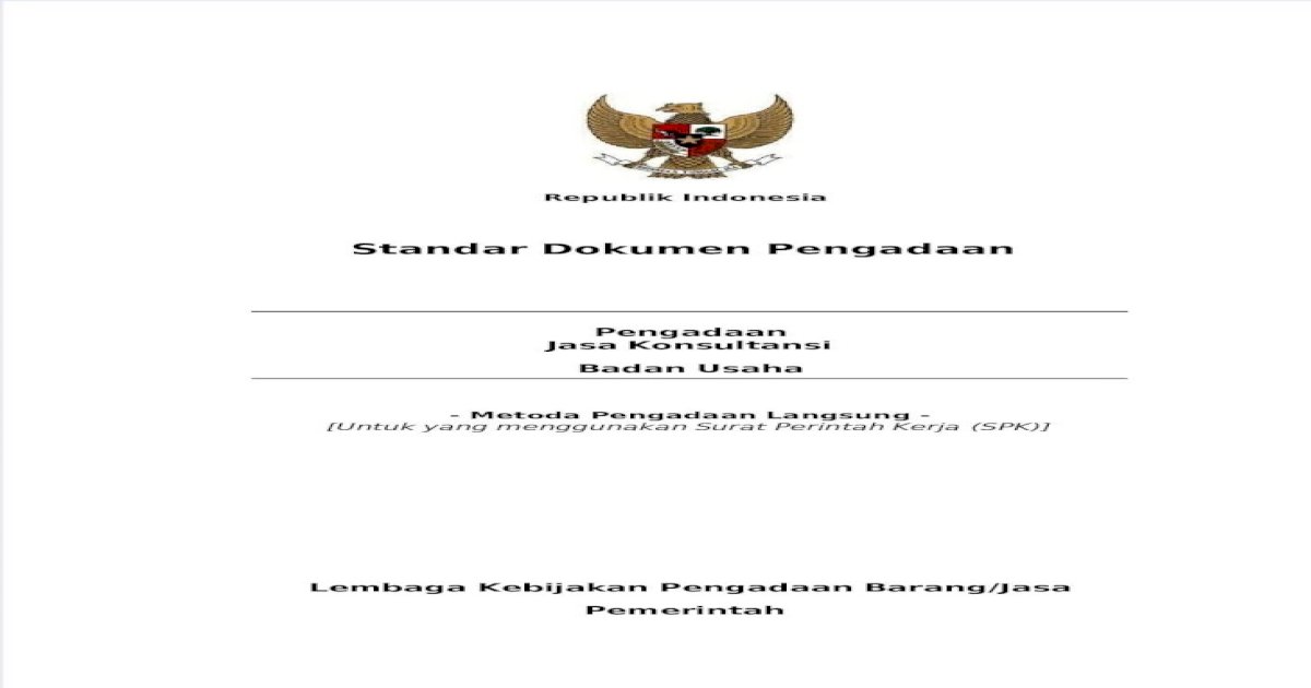 Sbd Jasa Konsultansi Badan Usaha Pengadaan Langsung  PDF 