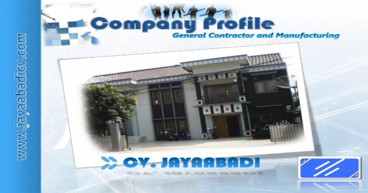 LOGO Company Profile - CV Jaya .dan konstruksi selalu melakukan pengukuran tingkat kepuasan ...