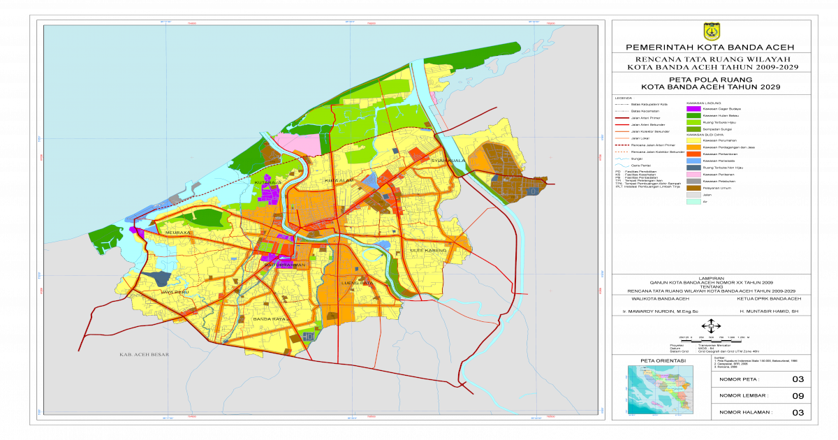 Peta Pola Ruang Kota Banda Aceh (RTRW 20092029) [PDF